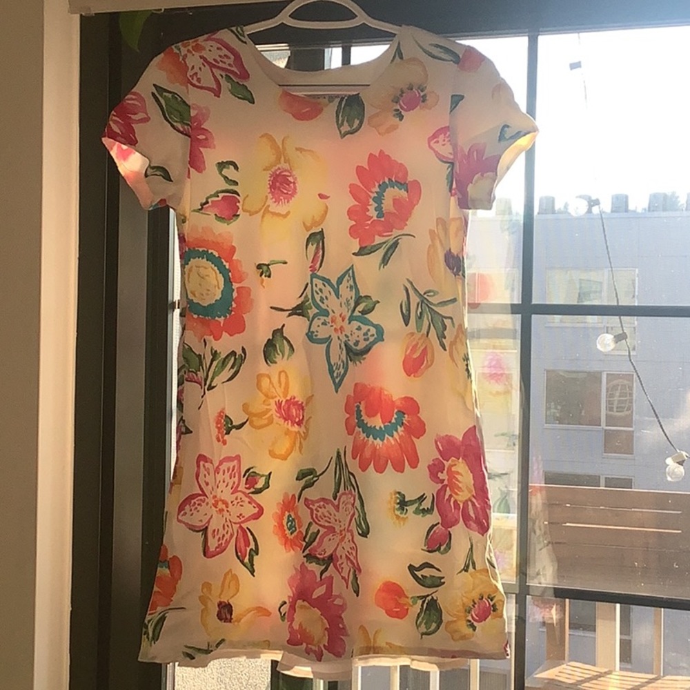 90s vintage Jessica Howard petite flower print mini dress